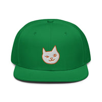 Cat Hat - Green Snapback