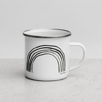B&W Rainbow #1 enamel mug