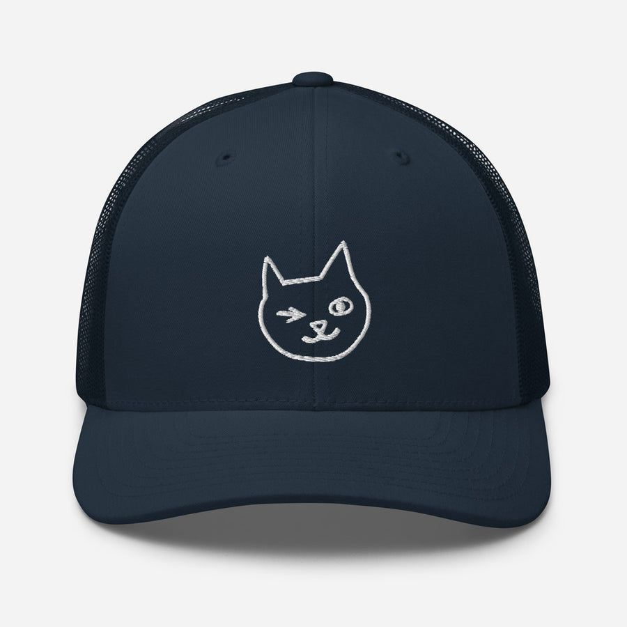 Cat Hat - Navy Trucker