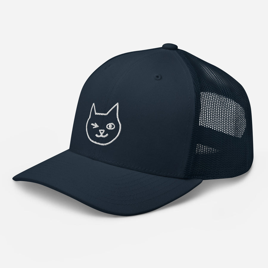 Cat Hat - Navy Trucker
