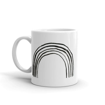B&W Rainbow #1 ceramic mug